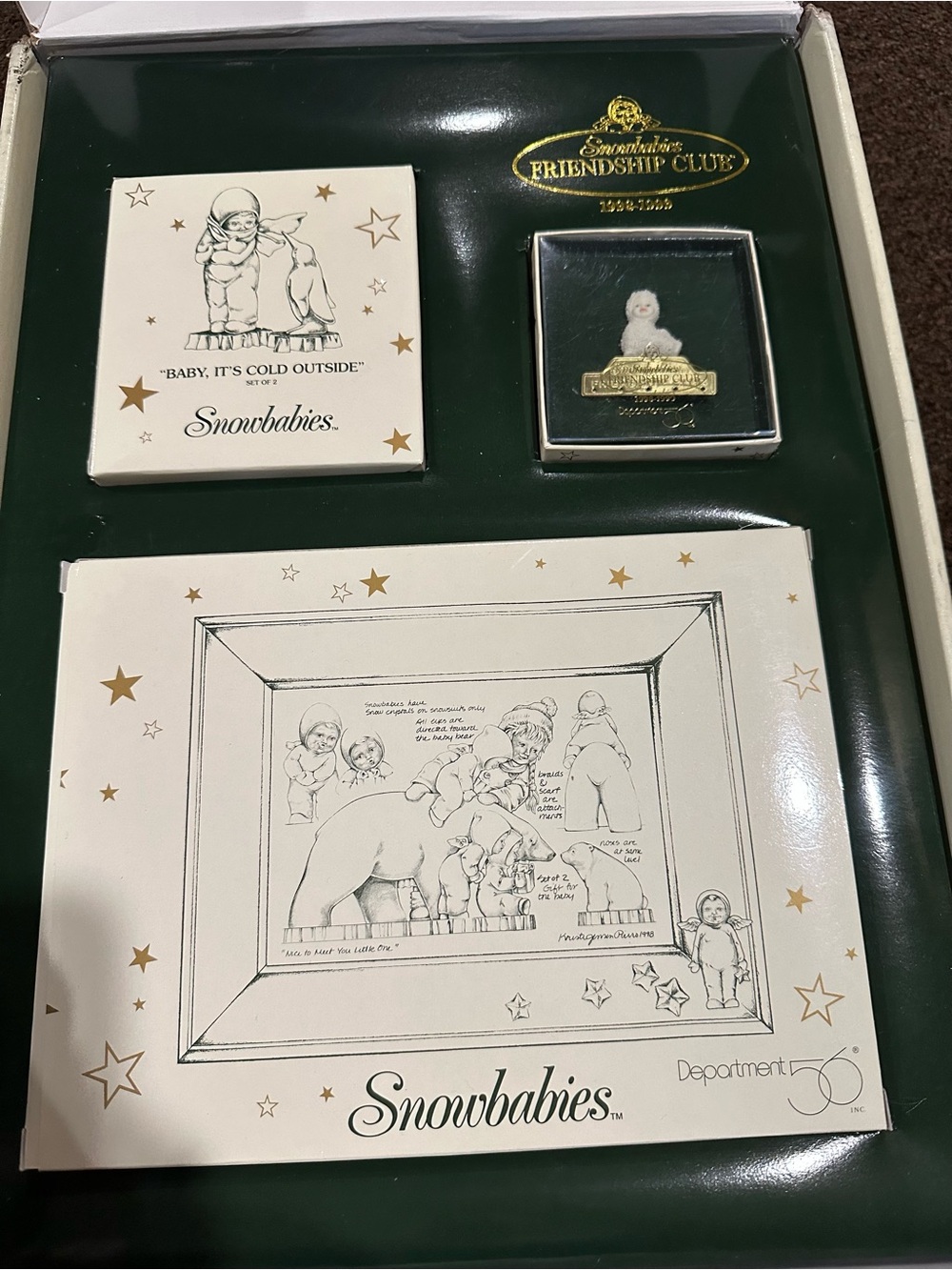 Department 56 Snowbabies Friendship Club Box - White & Gold
